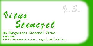 vitus stenczel business card